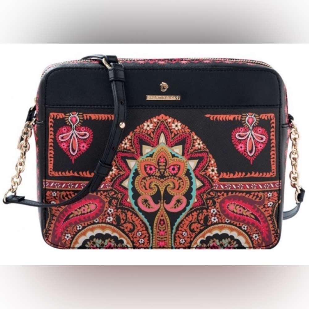 Spartina 449 Midnight Coral Embroidered Crossbody